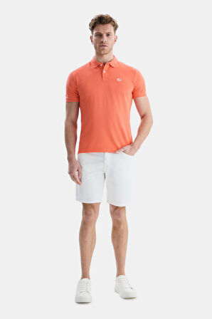 LAKES Pembe Polo Yaka Nakışlı Erkek Tshirt