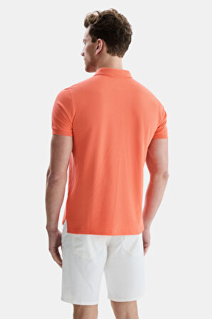 LAKES Pembe Polo Yaka Nakışlı Erkek Tshirt