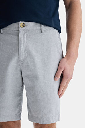 PALISADES Gri Keten Düz Standard Fit Erkek Şort