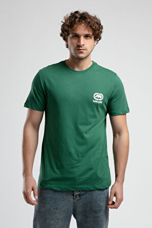 CORINTH Yeşil Bisiklet Yaka Baskılı Standard Fit Erkek Tshirt