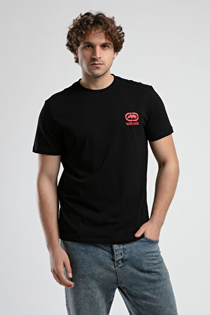 CORINTH Siyah_K Bisiklet Yaka Baskılı Standard Fit Erkek Tshirt