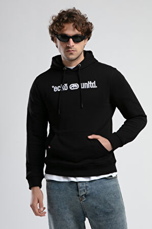 YORKER Siyah Sweatshirt Nakışlı Loose Fit Erkek Sweatshirt