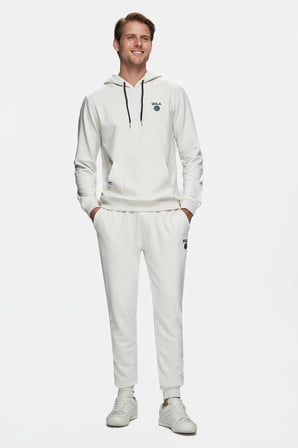 NEVADA Bej Kapüşonlu Baskılı Standard Fit Erkek Sweatshirt