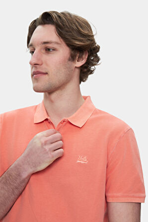 GERARD Sıcak Pembe Polo Yaka Nakışlı Standard Fit Erkek Tshirt