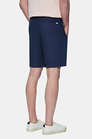 PALISADES Lacivert Keten Düz Standard Fit Erkek Şort