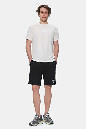 FABIO Kemik Rengi Bisiklet Yaka Baskılı Standard Fit Erkek Tshirt