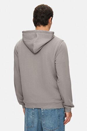 HILGARD Grafit Kapüşonlu Ve Fermuarlı Baskılı Standard Fit Erkek Sweatshirt