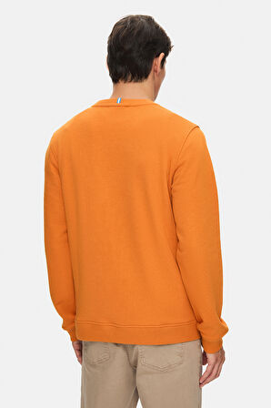 VALLEY Turuncu  Bisiklet Yaka Baskılı Standard Fit Erkek Sweatshirt
