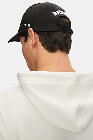 HILGARD Kemik Rengi Kapüşonlu Ve Fermuarlı Baskılı Standard Fit Erkek Sweatshirt