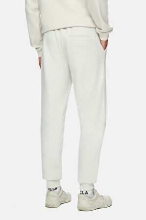 MADOC Kemik Rengi Daralan Kesim Paçası Lastikli Baskılı Standard Fit Erkek Eşofman Alt