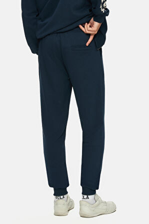 MADOC Lacivert Daralan Kesim Paçası Lastikli Baskılı Standard Fit Erkek Eşofman Alt