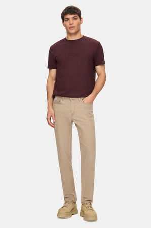 TARO Bej  Non Denim Stragiht Fit Erkek Pantolon
