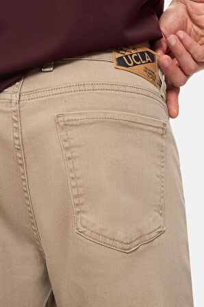 TARO Bej  Non Denim Stragiht Fit Erkek Pantolon