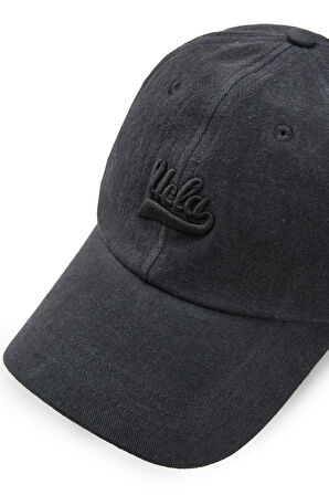 FORTUNO Siyah Baseball Cap Nakışlı - Unisex Şapka