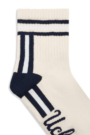 LEONTIS 3'LÜ Kemik Rengi Uzun Jakarlı Pamuk Standard Fit Unisex Çorap