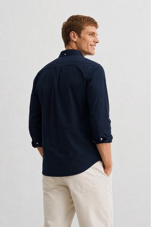 TYSON Lacivert %100 Pamuk Poplin Standard Fit Erkek Gömlek