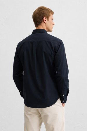 TYSON Siyah %100 Pamuk Poplin Standard Fit Erkek Gömlek