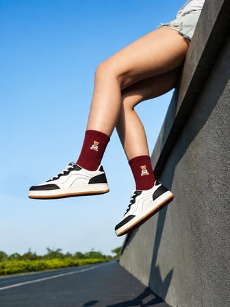 SIERRA 3'Lü Siyah Lacivert Bordo Uzun Pamuklu Jakarlı Standard Fit Unisex Çorap