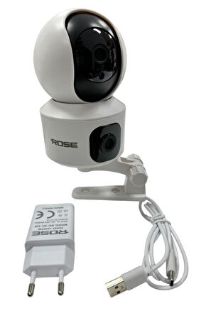 ROSE AHD-30150 İç Ortam Akıllı Wireless Kamera 360Derece Hareketli Çift Kameralı