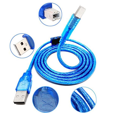Technozi ZC-U20 USB 2.0 1.5 m Data Yazıcı Kablosu
