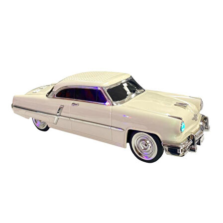 Rose WS-1957 Araba Görünümlü Taşınabilir Şarjlı Bluetooth Hoparlör - Bej