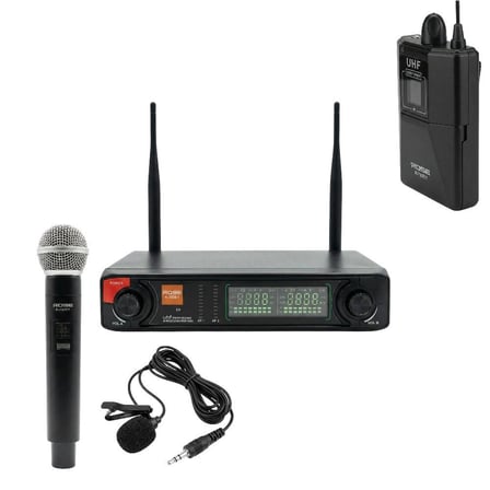Rose R-702EY UHF Telsiz El+ Kablolu Yaka Mikrofonu 2li