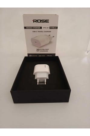 Rose RTC-20 20W Ultra Hızlı / USB-C Seyahat Hızlı Güç Şarj Cihazı