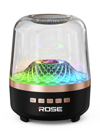 Rose Aura Mini HP-432 Bluetooth Hoparlör Şeffaf 5W