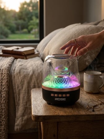 Rose Aura Mini HP-432 Bluetooth Hoparlör Şeffaf 5W