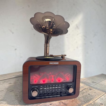 Rose SP-450 Nostaljik Radyo Bluetooth/USB/SD Kart Girişli Şömine Efektli