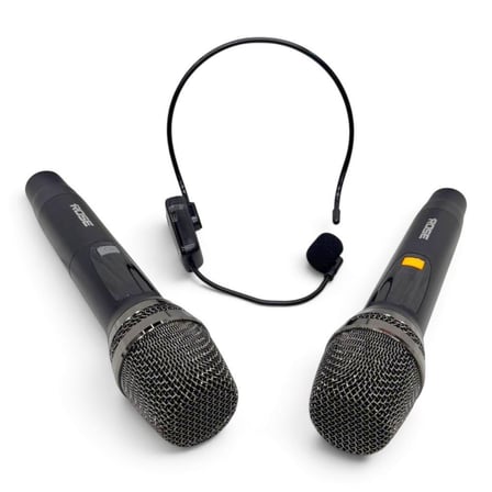 Rose HP-501 Acoustic Taşınabilir Ses Sistemi 150Watt 2xEl 1xKafa Telsiz Mikrofonlu Set