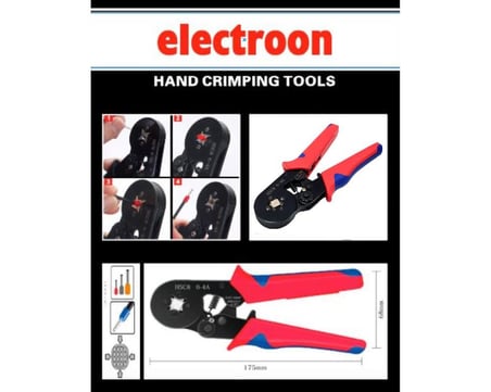 electroon ELC-884 HSC8 6-4A 4 Köşe Terminal Sıkma Pensesi
