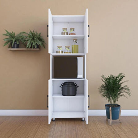 4 Kapaklı Bölmeli Çok Amaçlı Dolap