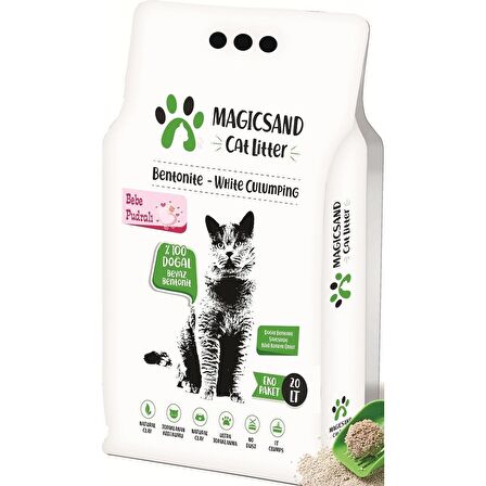 Magicsand Cat Litter Bebe Pudralı Kedi Kumu 20 lt KALIN TANELİ