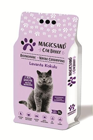 magicsand Cat Litter Lavanta Kokulu Kedi Kumu 5 Lt