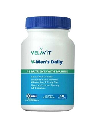 Velavit V-Mens Daily Takviye Edici Gıda 30 Tablet