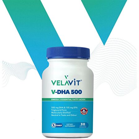 Velavit V-DHA 500 mg 30 Kapsül