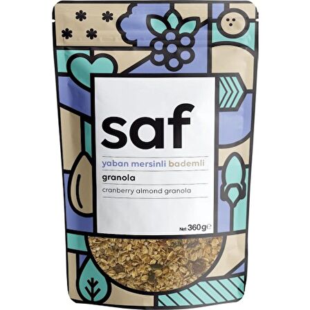 Saf Yaban Mersinli Bademli Granola 360 gr x 3