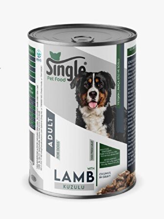 Single Kuzu Etli Küçük Irk Yetişkin Yaş Köpek Maması 400 gr