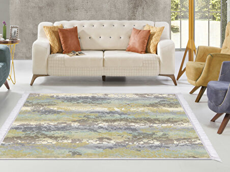 Dekoreko İpek Halı Dijital Saçaklı 1896 Desen 1