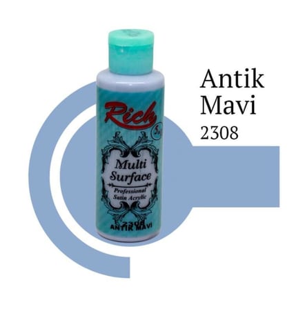 S'82 Rich Multi Surface Akrilik Boya Antik Mavi 120 ml Saten
