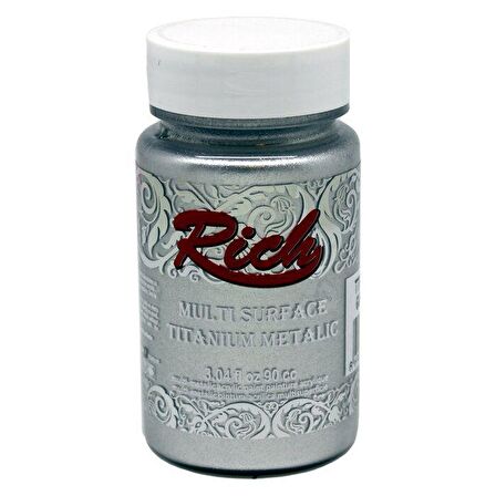 Rich Multi Surface Titanium Metalik Boya 90ml 2502 Gümüş