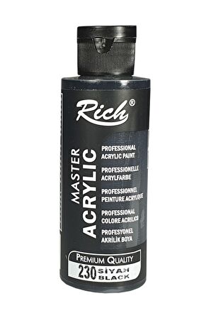 Rich Master Akrilik Boya 120ml 230 Siyah