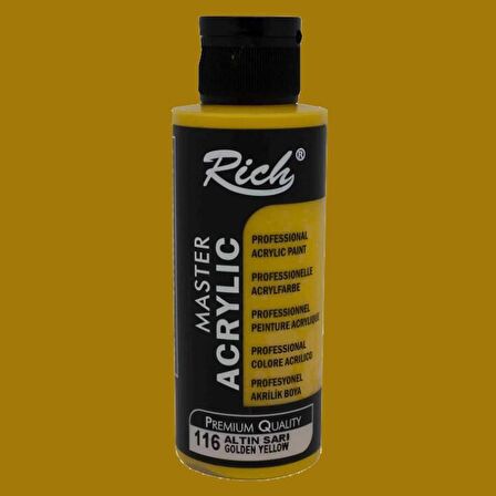 Rich Master Akrilik Boya 120ml 116 Altın Sarı