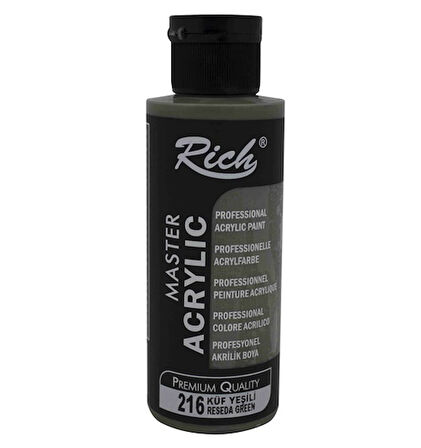 Rich Akrilik Boya 120 Ml Küf  Yeşili - 4 adet