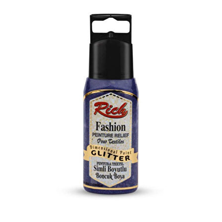 Rich Boyutlu Boncuk Boya 60cc Simli Mor