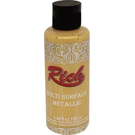 Rich Multi Surface Metalik Her Yüzey İçin Akrilik Boya 120ml 6504 Altın