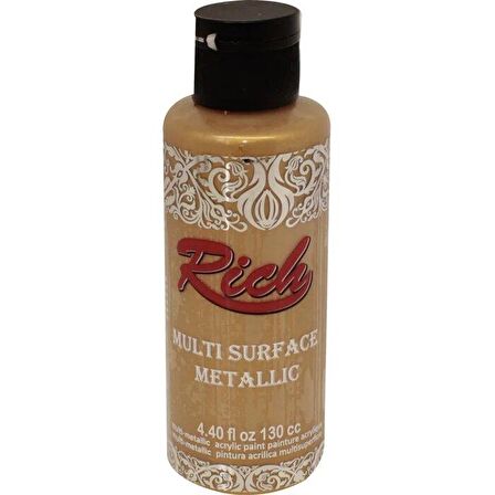 Rich Multi Surface Metalik Her Yüzey İçin Akrilik Boya 120ml 6506 Antik Altın