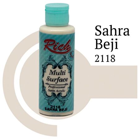 Rich Multi Surface Akrilik Boya 120ml 2118 Sahra Beji