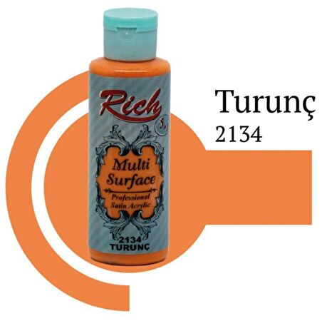 Rich Multi Surface Akrilik Boya 120ml 2134 Turunç